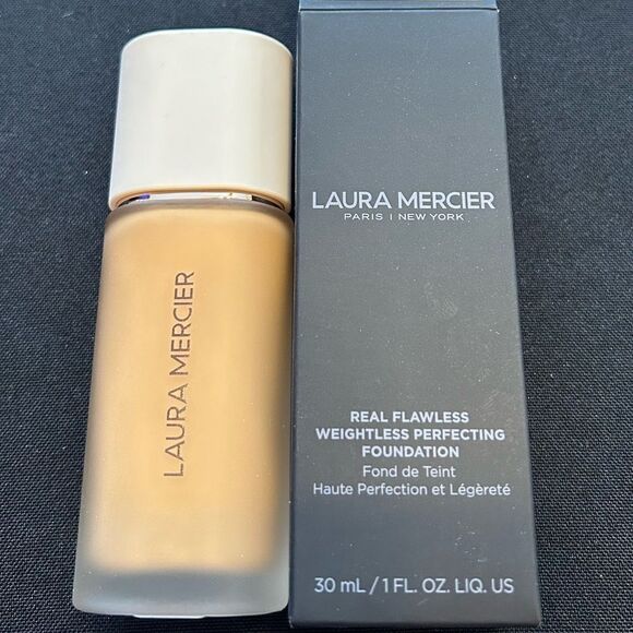 🆕Laura Mercier 4W1 Suntan Real Flawless Weightless Perfecting Foundation New - Picture 1 of 16